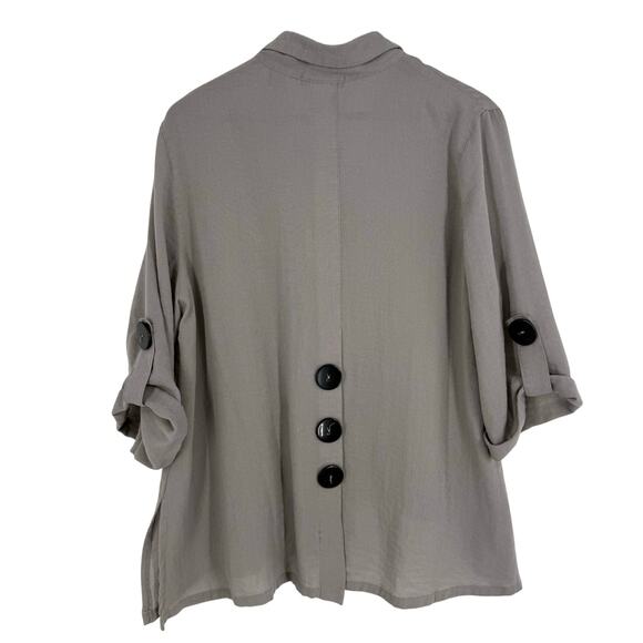 Moonlight by Y & S XL Gray Wearable Art to Wear Autumn Shirt Top Winter Cozy - Picture 6 of 6